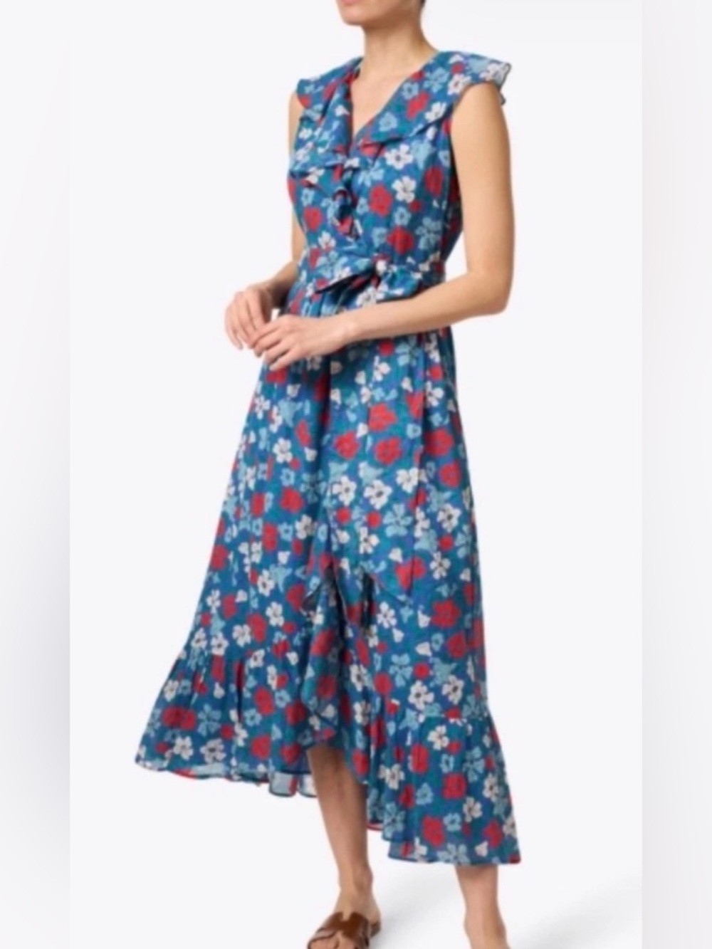 Banjanan floral wrap maxi dress